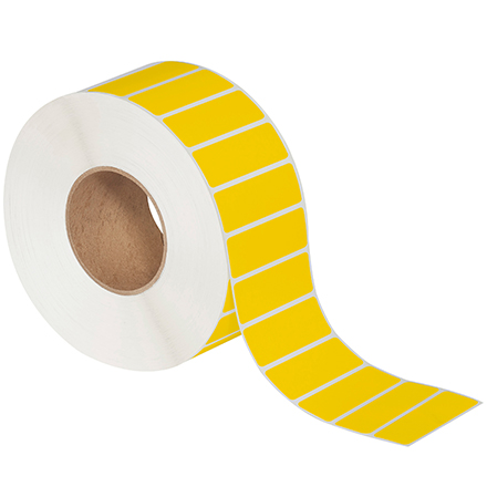 3 x 1" Yellow Thermal Transfer Labels